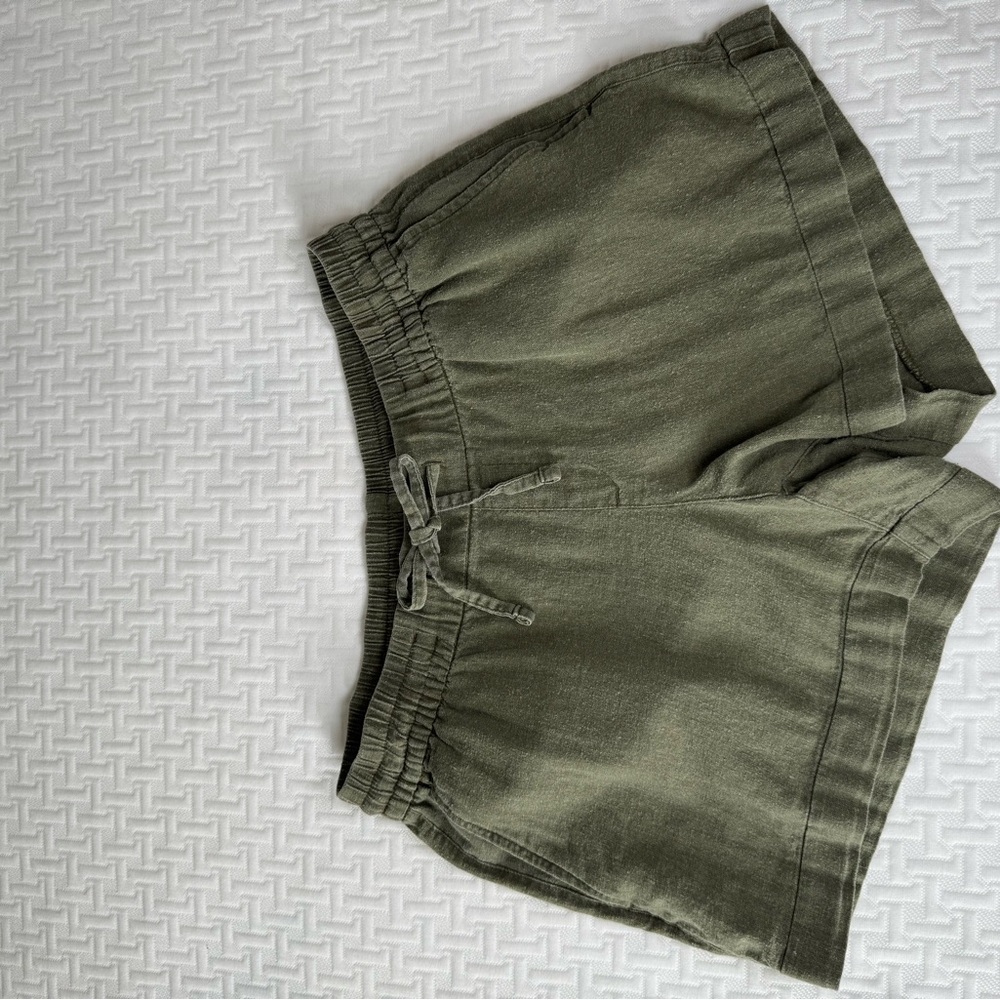 Old Navy Green Cargo Shorts Relaxed Fit Cotton